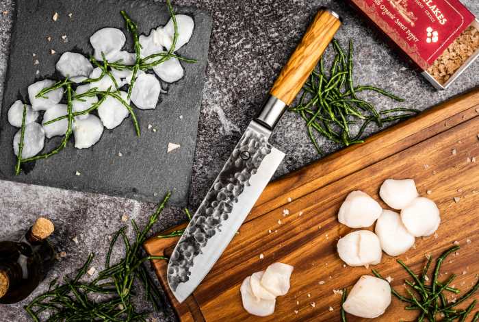 Forged Olive Santoku nuz